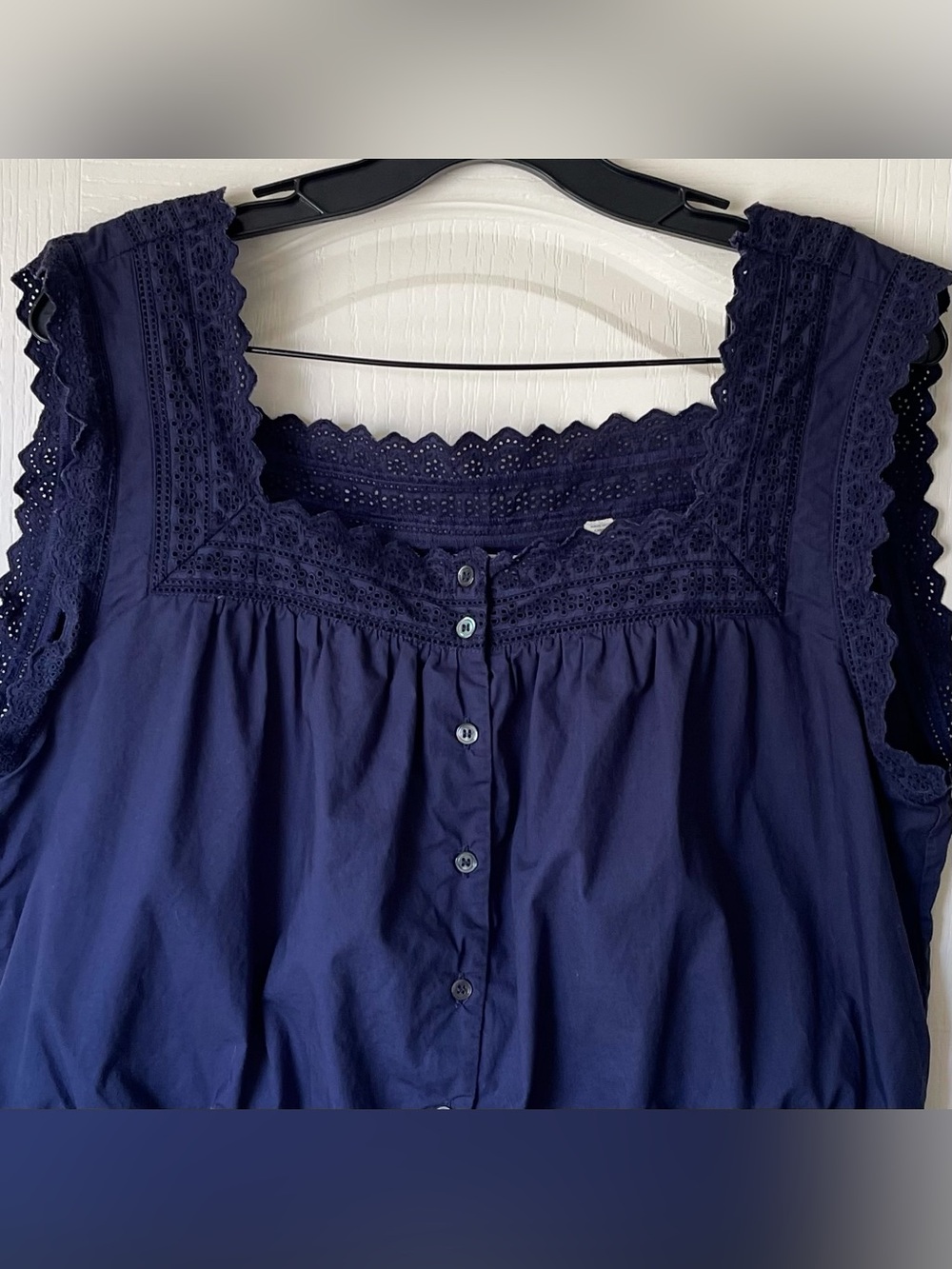 Doen Tillie Eyelet Crop Top Adriatic XL EUC - Picture 3 of 8